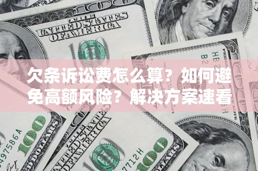 武汉欠条诉讼费怎么算？如何避免高额风险？解决方案速看！